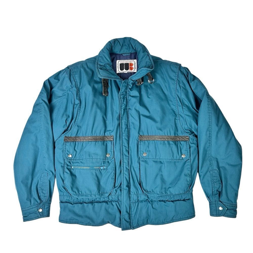 Vintage William Barry Mens Jacket Size Large Bomber Zip Up Insulated Puffer